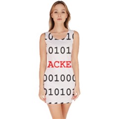 Binary Black Cyber Data Digits Sleeveless Bodycon Dress by Nexatart