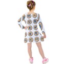 Social Media Icon Icons Social Kids  Long Sleeve Velvet Dress View2