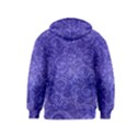 Vibrant Blue Romantic Flower Pattern Kids  Zipper Hoodie View2