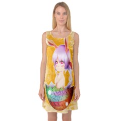 Easter Bunny Furry Sleeveless Satin Nightdress by Catifornia