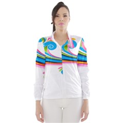 Colored Lines Rainbow Wind Breaker (women) by Mariart