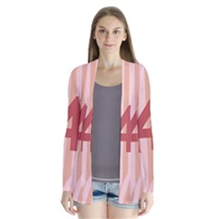 Number 4 Line Vertical Red Pink Wave Chevron Cardigans by Mariart