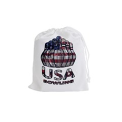 Usa Bowling  Drawstring Pouches (medium)  by Valentinaart