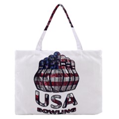 Usa Bowling  Medium Zipper Tote Bag by Valentinaart