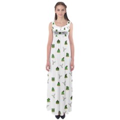 Cactus Pattern Empire Waist Maxi Dress by Valentinaart