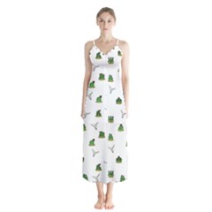 Cactus Pattern Chiffon Maxi Dress by Valentinaart