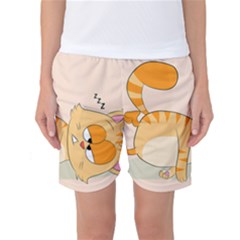 Even Cat Hates Monday Women s Basketball Shorts by Catifornia