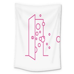 Deep Clean Bubbel Door Pink Polka Circle Large Tapestry by Mariart