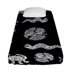 Aztecs Pattern Fitted Sheet (single Size) by Valentinaart