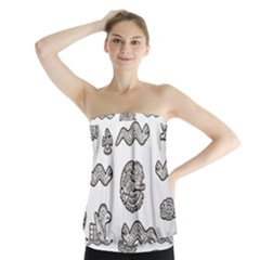 Aztecs Pattern Strapless Top by Valentinaart