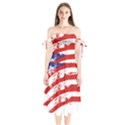 American flag Shoulder Tie Bardot Midi Dress View1