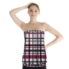 Plaid Pattern Strapless Top by ValentinaDesign