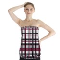 Plaid pattern Strapless Top View1