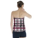 Plaid pattern Strapless Top View2