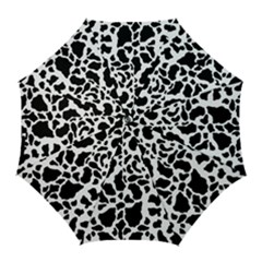 Black On White Cow Skin Golf Umbrella by LoolyElzayat