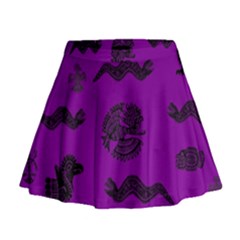 Aztecs Pattern Mini Flare Skirt by ValentinaDesign