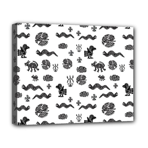 Aztecs Pattern Deluxe Canvas 20  X 16   by ValentinaDesign