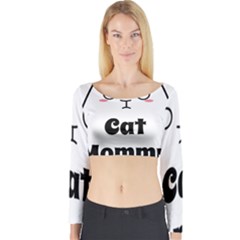 Love My Cat Mommy Long Sleeve Crop Top by Catifornia