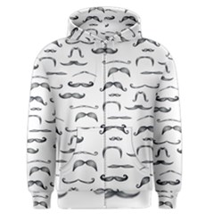 Mustache Man Black Hair Men s Zipper Hoodie by Mariart