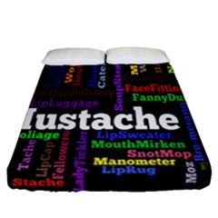 Mustache Fitted Sheet (queen Size) by Mariart