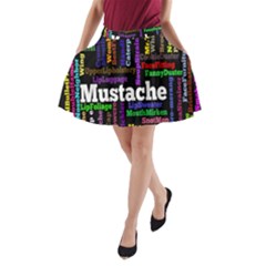 Mustache A-line Pocket Skirt by Mariart