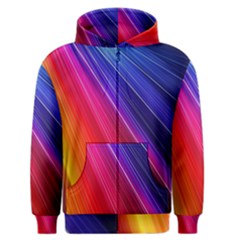 Multicolor Light Beam Line Rainbow Red Blue Orange Gold Purple Pink Men s Zipper Hoodie by Mariart