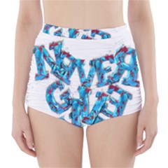 Sport Crossfit Fitness Gym Never Give Up High-waisted Bikini Bottoms by Nexatart