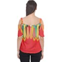 Colors On Red Women s Cutout Shoulder Tee View2