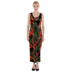 Bird Of Paradise Fitted Maxi Dress by Valentinaart