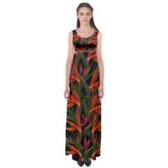 Bird Of Paradise Empire Waist Maxi Dress by Valentinaart