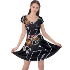 Kung Fu  Cap Sleeve Dresses by Valentinaart