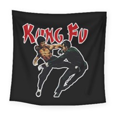 Kung Fu  Square Tapestry (large) by Valentinaart