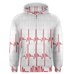 Cardiogram Vary Heart Rate Perform Line Red Plaid Wave Waves Chevron Men s Zipper Hoodie by Mariart