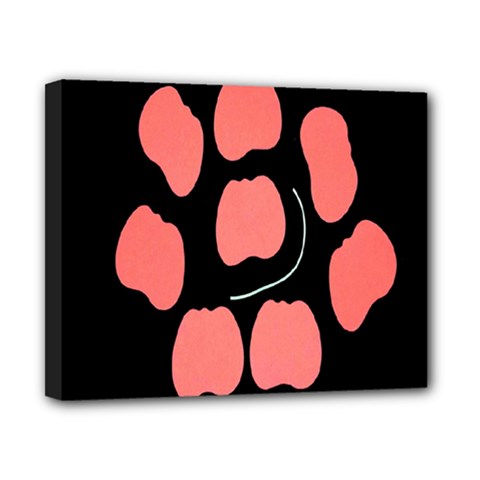 Craft Pink Black Polka Spot Canvas 10  X 8  by Mariart