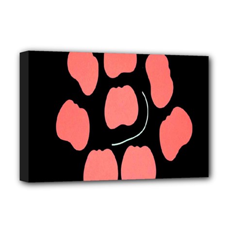 Craft Pink Black Polka Spot Deluxe Canvas 18  X 12   by Mariart