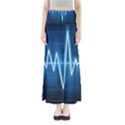 Heart Monitoring Rate Line Waves Wave Chevron Blue Maxi Skirts View1