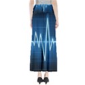 Heart Monitoring Rate Line Waves Wave Chevron Blue Maxi Skirts View2