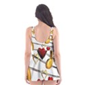 Music Notes Heart Beat Skater Dress Swimsuit View2