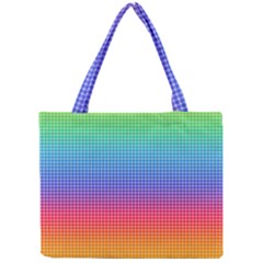 Plaid Rainbow Retina Green Purple Red Yellow Mini Tote Bag by Mariart