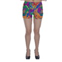 Abstract art Skinny Shorts View1