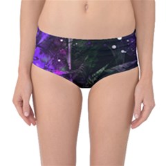 Abstract Design Mid-waist Bikini Bottoms by ValentinaDesign