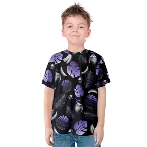 Tropical Pattern Kids  Cotton Tee by Valentinaart