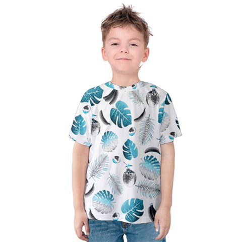 Tropical Pattern Kids  Cotton Tee by Valentinaart