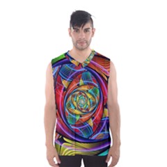 Eye Of The Rainbow Men s Basketball Tank Top by WolfepawFractals