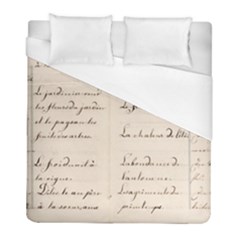 German French Lecture Writing Duvet Cover (full/ Double Size) by Nexatart