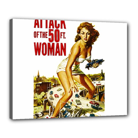 Attack Of The 50 Ft Woman Canvas 20  X 16  by Valentinaart