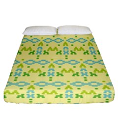 Simple Tribal Pattern Fitted Sheet (california King Size) by berwies