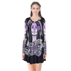 Dia De Los Muertos Flare Dress by nudefoodtees