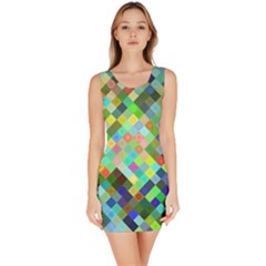 Pixel Pattern A Completely Seamless Background Design Sleeveless Bodycon Dress by Nexatart