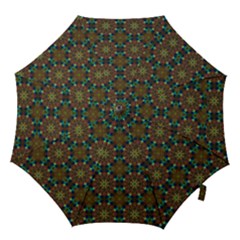 Seamless Abstract Peacock Feathers Abstract Pattern Hook Handle Umbrellas (medium) by Nexatart